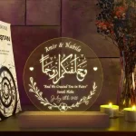 3D Nikaah customized lamp, Pakistan personalized LED wedding gift lamp (3)