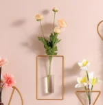 4pcs Wall-mounted Glass Vase Home Decor Wall Decoration