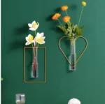 4pcs Wall-mounted Glass Vase Home Decor Wall Decoration