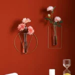 4pcs Wall-mounted Glass Vase Home Decor Wall Decoration