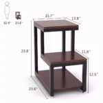 The purpose of the image of a 3-Tier Chair Side Table Night Stand is to showcase a versatile and stylish piece of furniture that is perfect for any living space. The image aims to highlight the elegant design of the table, featuring three tiers for added storage and display options. It serves to demonstrate how this nightstand can be used to complement various decor styles while providing functionality and practicality. The image conveys the convenience and aesthetic appeal of the table, making it an ideal addition to any bedroom or living room setting.