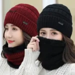 Beanie Wool Cap With Neck Warmer