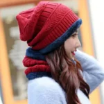 Beanie Wool Cap With Neck Warmer