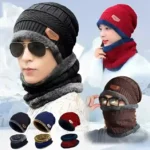Beanie Wool Cap With Neck Warmer