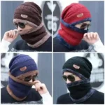 Beanie Wool Cap With Neck Warmer