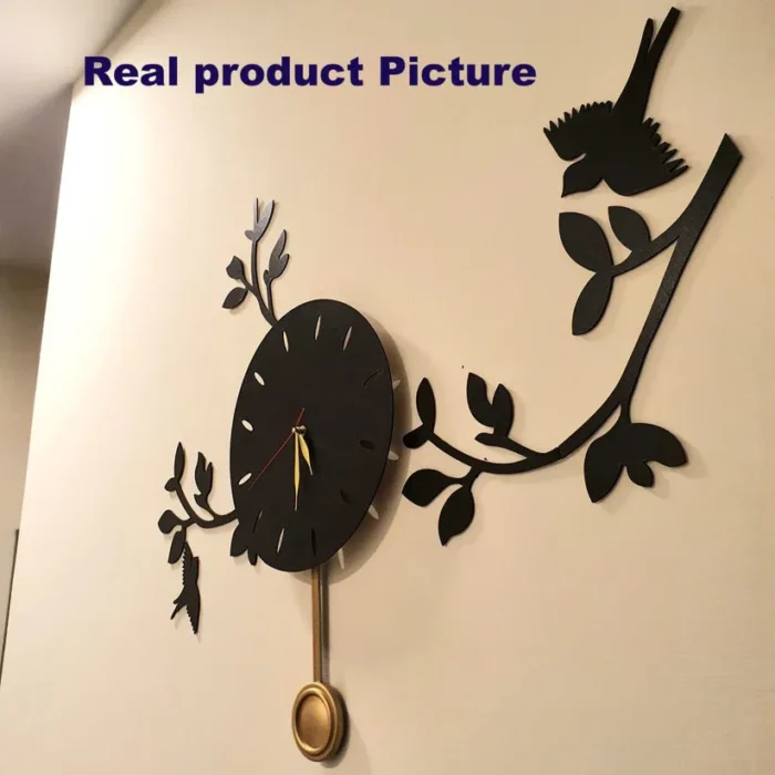 Birds on Branches Scenic Pendulum Clock 2