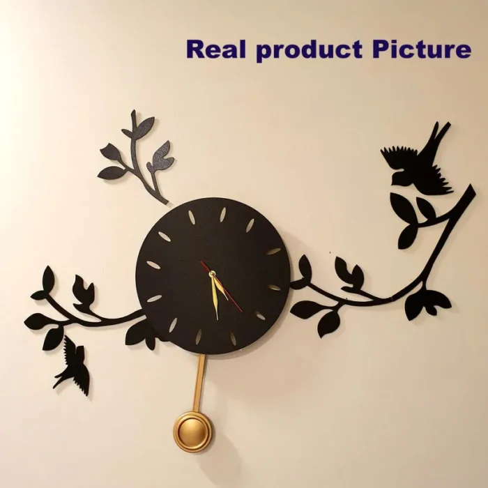 Birds on Branches Scenic Pendulum Clock 2