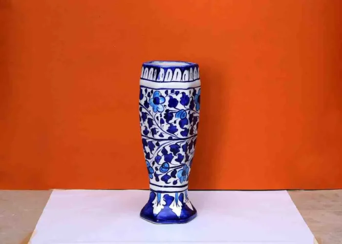 Blue Pottery Flower Vase