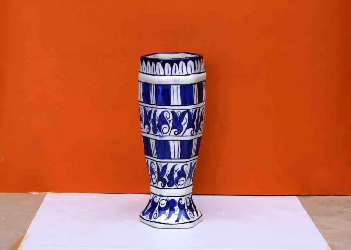 Blue Pottery Flower Vase