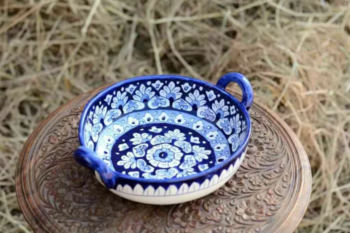 Blue Pottery Karahi