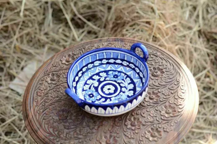 Blue Pottery Karahi