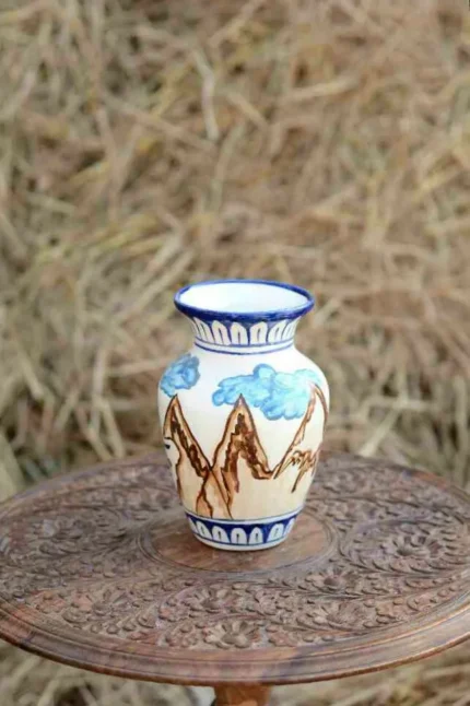 Blue Pottery Medium Vase Art