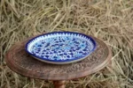 Blue Pottery Pizza Tray