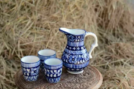 Blue Pottery Water Set