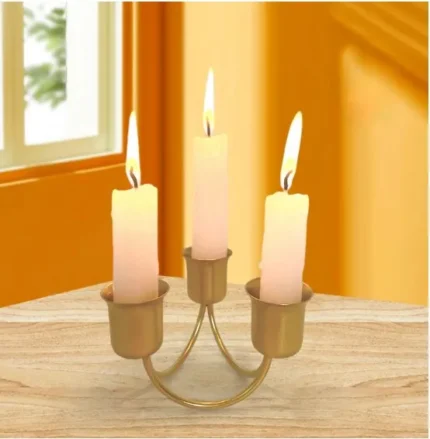 Candle Holder 3 Arm Metal