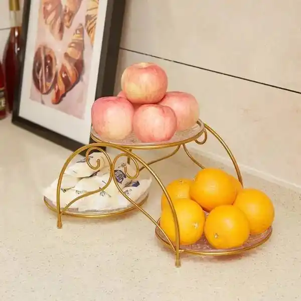 Elegant fruit plate dessert display stand for dining table decor