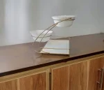Elegant glass dessert serving bowls for dining table Pakistan