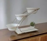 Elegant glass dessert serving bowls for dining table Pakistan