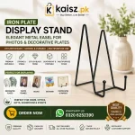 Iron Plate Display Stand Pakistan black metal easel for decorative plates and photo frames
