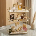 Luxury Makeup Organizer Pakistan gold makeup organizer with perfume storage display