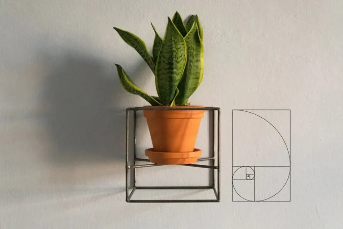 Metal Cube Plant Holder Stand-=