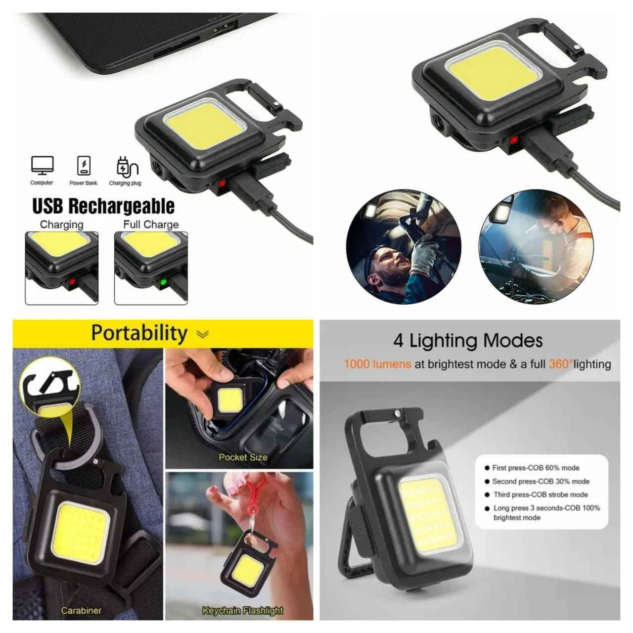 Mini LED Keychain Work Light