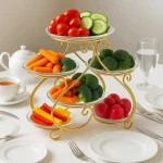 Modern fruit plate snack storage rack for Pakistani dining table -