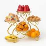 Modern fruit plate snack storage rack for Pakistani dining table -