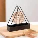 Mosquito coil holder Pakistan triangle iron black stand for home use