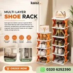 Multi Layer Shoe Rack space-saving shoe storage organizer for homes in Pakistan