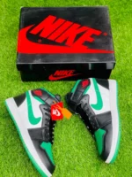 Nike Air Jordan 1 Hightops Black-Green-White--=