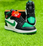 Nike Air Jordan 1 Hightops Black-Green-White--=