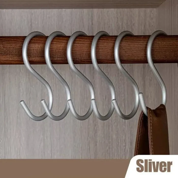 S-Shaped Hook Holders in Matt Gold/Silver