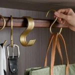 S-Shaped Hook Holders in Matt Gold/Silver