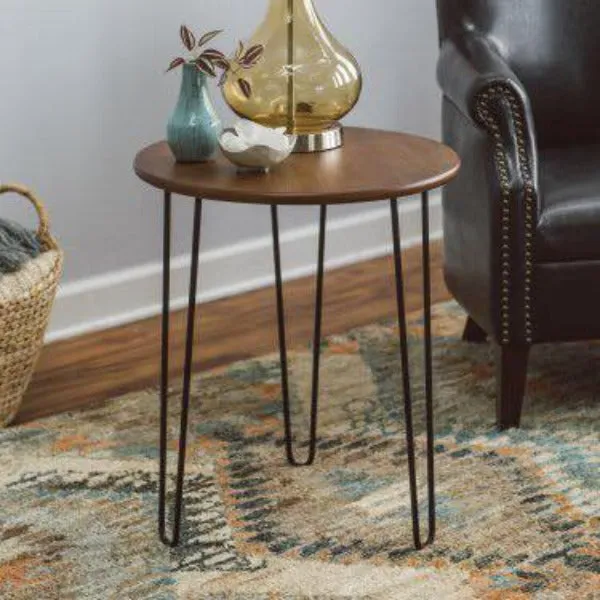 Sumptuous Wooden Top Hairpin Legs Side Center Table