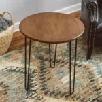 Sumptuous Wooden Top Hairpin Legs Side Center Table