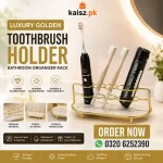 Toothbrush Holder Pakistan luxury golden bathroom organizer rack