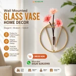 Wall Mounted Glass Vase Home Decor Iron Hanging Flower Vase Display