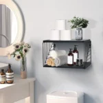 Floating Nightstand Modern Wall Mounted 2-Tier (7)