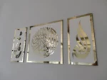 Islamic Wall Art – 3-Piece First Kalima Wood & Acrylic Islamic Calligraphy Set - Image 5