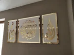 Islamic Wall Art – 3-Piece First Kalima Wood & Acrylic