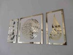 Islamic Wall Art – 3-Piece First Kalima Wood & Acrylic Islamic Calligraphy Set - Image 3
