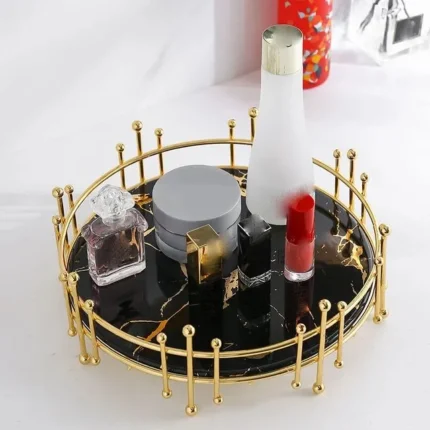 Round Mirror vanity Tray