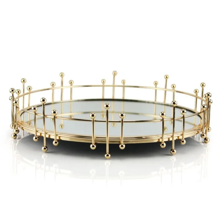 Round Mirror vanity Tray