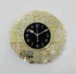 Surah Al Ikhlas Wall Clock Islamic calligraphy Black gold