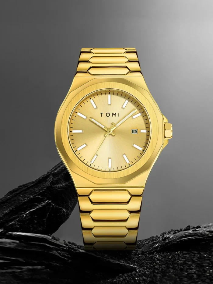 TOMI Luxury Business Men’s Watch Gold