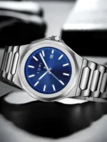 TOMI Luxury Business Men’s Watch Silver Blue (4)