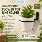 Wall-Mounted Flower Pot Ring Holder Pakistan for stylish plant display (1) (1)