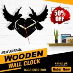 Buy Birds Wooden Wall Clock pakistan (1)