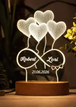 Customized Name Artistic Gifts 3D Illusion Lamp for bedroom décor (4)
